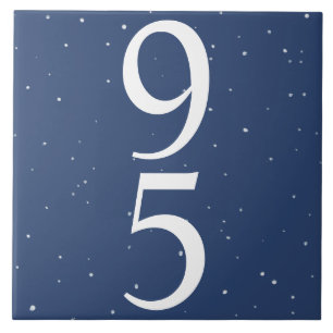 Navy Blue Star Starnight Two Number House # Fliese
