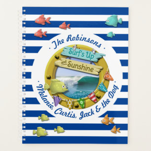 Navy Blue Strike Nautical Surf Sun Beach Urlaub Planer