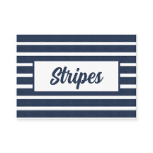 Navy Blue Strip Beach House