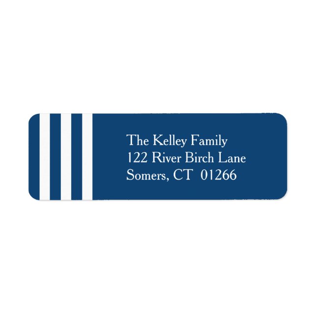 Navy Blue Strip benutzerdefinierte Adresse (Vorne)