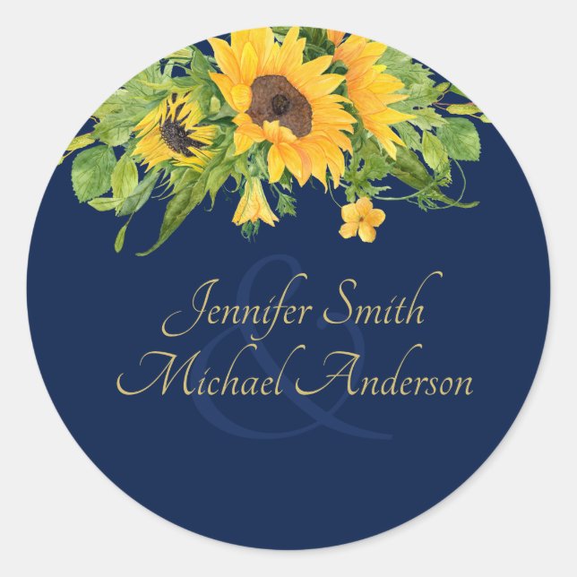 Navy Blue Sunfloves Paare bevorzugen Sticker (Vorderseite)