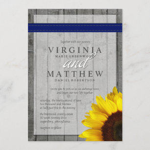 NAVY BLUE & SUNFLOWER WEDING EINLADUNG