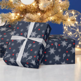 Navy Blue 💙 Tennis Weihnachten Geschenkpapier