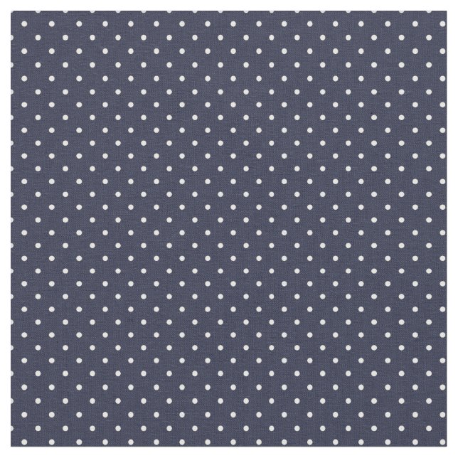 Navy Blue Tiny Dots Stoff (Nahaufnahme)