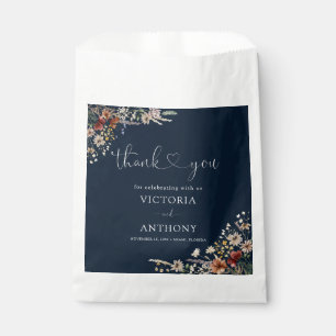 Navy Blue Tiny Wildblume Brautparty Fvor Bag Geschenktütchen