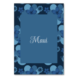 Navy Blue Tropical Theme Wedding Tischnummer
