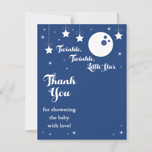 Navy Blue Twinkle, Twinkle Little Star Fevor Card Mitteilungskarte (Vorderseite)