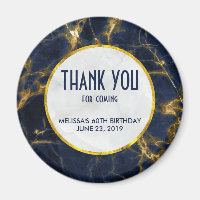 Navy Blue und Gold Marble Moderne Stilvolle Geburt