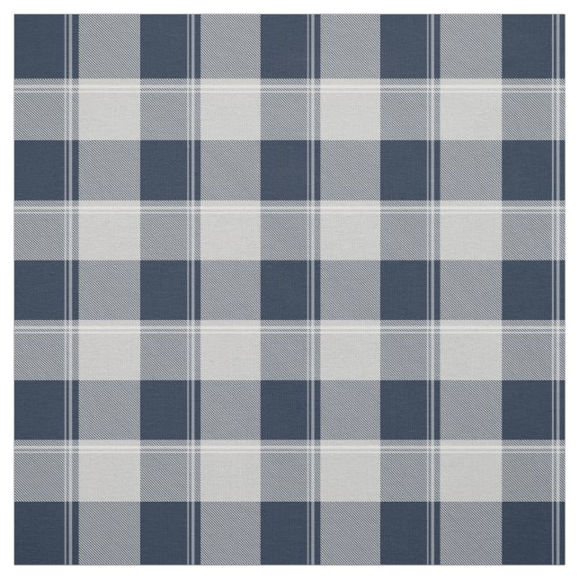 Navy Blue und Grau Lumberjack Kariert Stoff (Muster)