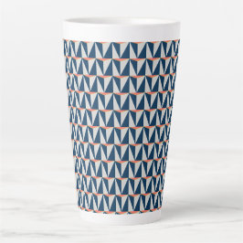 Navy Blue und Gray Geometric Milchtasse