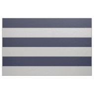 Navy Blue und Gray Wide Stripes groß Stoff