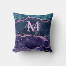 Navy Blue und Lila Glitzer Ocean Agate
