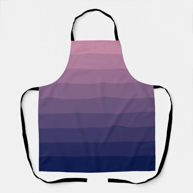 Navy Blue und Mauve Gradient Schürze (Vorderseite)