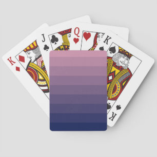 Navy Blue und Mauve Gradient Spielkarten