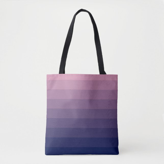 Navy Blue und Mauve Gradient Tasche (Vorderseite)