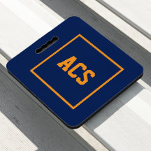 Navy Blue und Orange School Colors with Letters