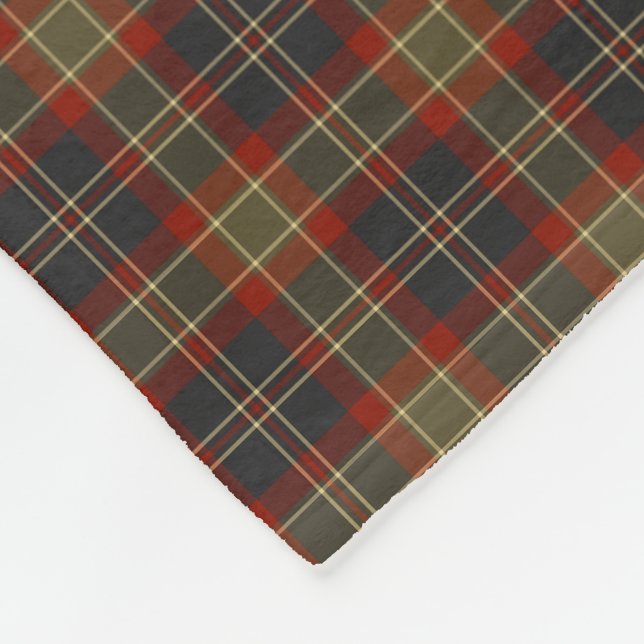 Navy Blue und Red Rustic Kariert Pattern Fleecedecke (Ecke)