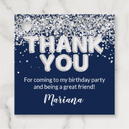 Navy Blue und Silver Gastgeschenke Geschenkanhänger