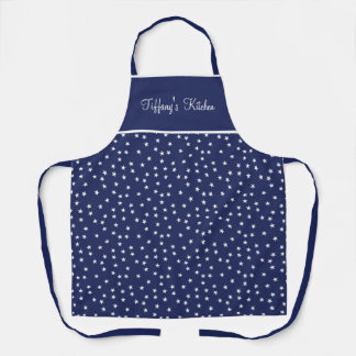 Navy Blue und Stars Schürze