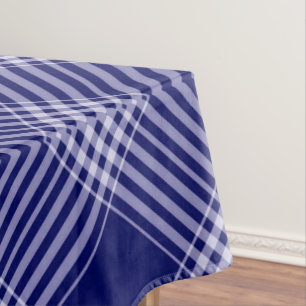 Navy Blue und Weiß Kariert Tischdecke