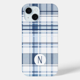 Navy Blue und White Kariert Pattern Case-Mate iPhone Hülle