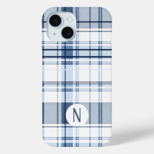 Navy Blue und White Kariert Pattern Case-Mate iPhone Hülle