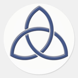 Navy Blue und White Liebe Knot Wedger Sticker