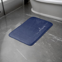 Navy Blue und White Modern Monogram