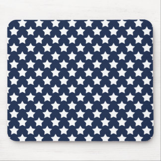 Navy Blue und White Stars, Starry Pattern Mousepad