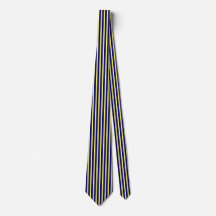Navy Blue und Yellow Stripes Krawatte