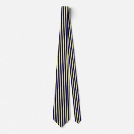 Navy Blue und Yellow Stripes Krawatte