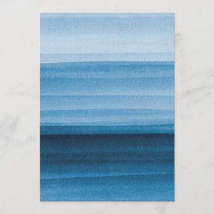 Navy Blue Watercolor Ombre Einladung