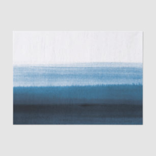 Navy Blue Watercolor Ombre Seidenpapier