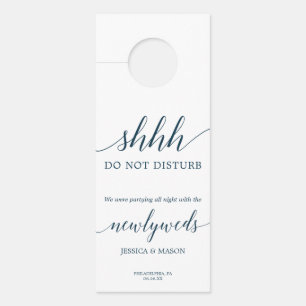 Navy Blue Wedding Door Hanger nicht stören Türanhänger