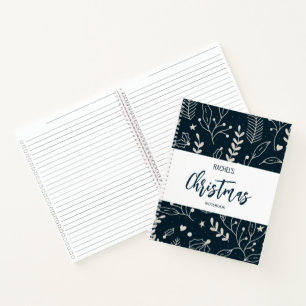 Navy Blue Weihnachtsgeschenk Notizbuch