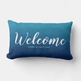  Navy blue welcome summer throw pillow Lendenkissen