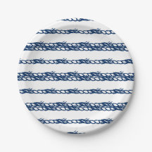 Navy Blue Wellen nautisches Seil Party
