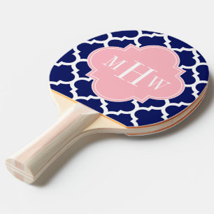 Navy Blue Whisky marokkanisch #5 Pink 3 Initial Mo Tischtennis Schläger