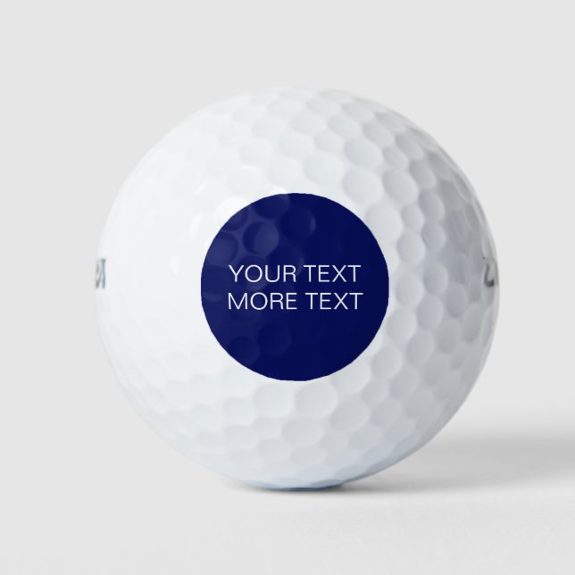 Navy Blue Whisky Stripe Hot Pink Name Monogram Golfball (Vorderseite)