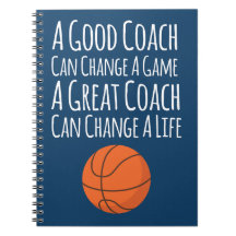 Navy Blue White Basketball Coach Geschenkpapier