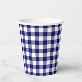 Navy Blue White Buffalo Karo Pappbecher