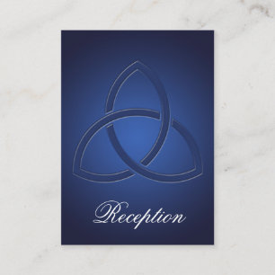 Navy Blue/White Liebe Knot Enclosure Card Begleitkarte