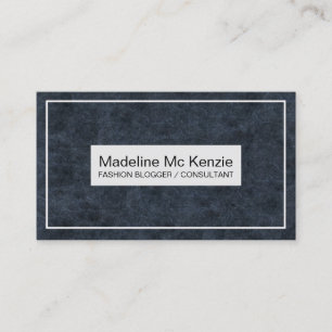 Navy Blue White Modern Blogger Consultant Business Visitenkarte
