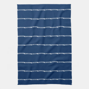 Navy Blue White nautical rope Muster Kitchen Tow Geschirrtuch