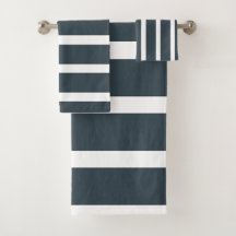 Navy Blue White Stripes Muster