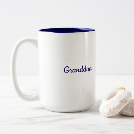 Navy Blue White Two Tone Mug Zweifarbige Tasse