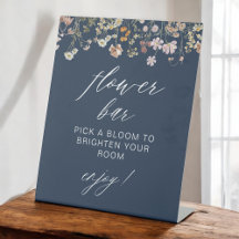 Navy Blue Wildblume Brautparty Blume Bar