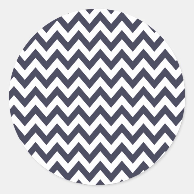 Navy Blue Zickzack Stickers (Vorderseite)