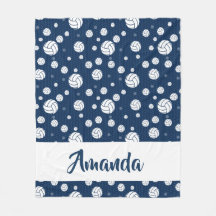 Navy Blue Zickzack Volleyball Muster