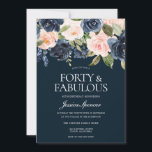 Navy & Blush Blume 40. Geburtstag Party Einladung<br><div class="desc">Navy & Blush Blume 40. Geburtstag Party Einladung Schöne moderne Blume perfekt für alle Jahreszeiten. Frühling,  Sommer,  Herbst oder Winter Siehe Matching Kollektion in Nest und Nest Store Wir haben auch viele andere Einladungen und Sammlungen.</div>